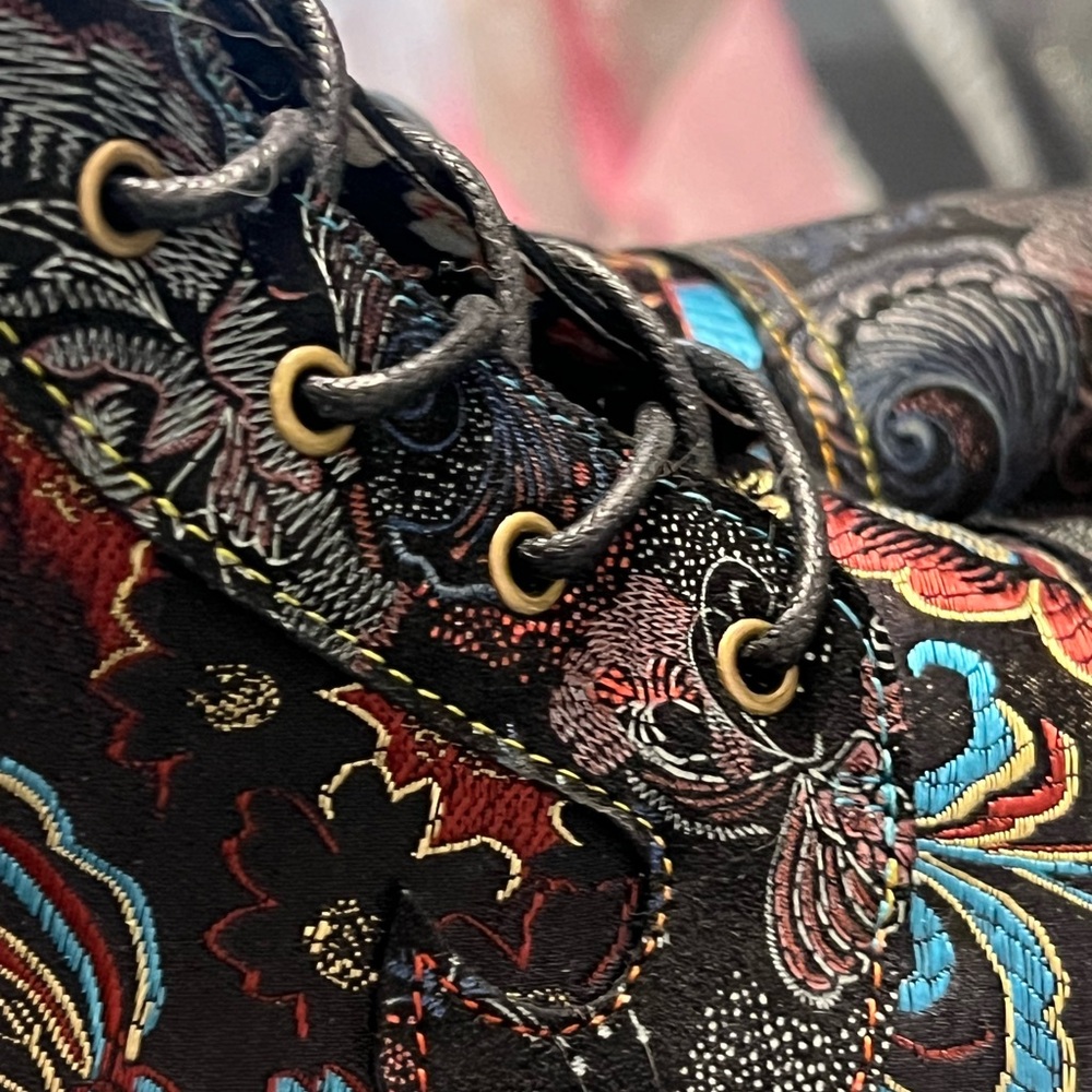 Floral Embroidered Ankle Boots - Picture 4 of 9